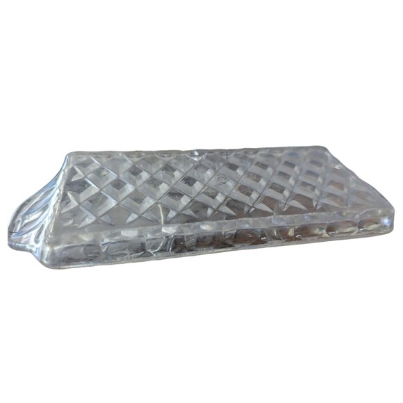 Hard Plastic Starburst Butter Dish Keeper Tray Server Lid Diamond Vintage 70s - Picture 6 of 6